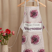 Modern Paars Fig Pattern & You are Figgin' Geweldi Schort