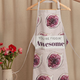 Modern Paars Fig Pattern & You are Figgin' Geweldi Schort
