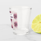 Modern Paars Fig Pattern & You are Figgin' Geweldi Shot Glas (Rechts)