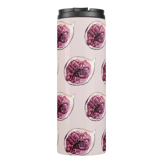 Modern Paars Fig Pattern & You are Figgin' Geweldi Thermosbeker (Achterkant)