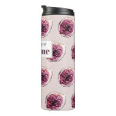 Modern Paars Fig Pattern & You are Figgin' Geweldi Thermosbeker (Geroteerd rechts)