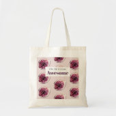 Modern Paars Fig Pattern & You are Figgin' Geweldi Tote Bag (Voorkant)