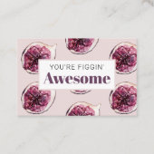 Modern Paars Fig Pattern & You are Figgin' Geweldi Visitekaartje (Voorkant)