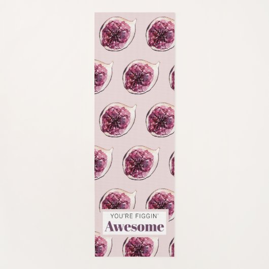 Modern Paars Fig Pattern & You are Figgin' Geweldi Yogamat (Voorkant)