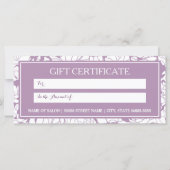 Modern Paars Floral Boutique Gift Certificate (Voorkant)