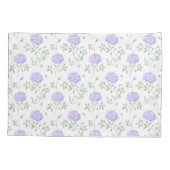 Modern Paars Floral Pattern Kussensloop (Achterkant)