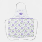 Modern Paars Floral Pattern Schort (Voorkant)