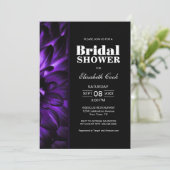 Modern Paars Floral Vrijgezellenfeest Kaart (Staand voorkant)