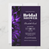 Modern Paars Floral Vrijgezellenfeest Kaart (Voorkant)