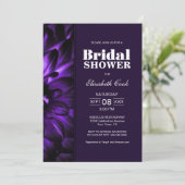 Modern Paars Floral Vrijgezellenfeest Kaart (Staand voorkant)