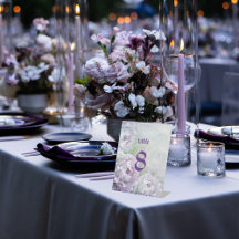Modern  Paars Floral Weddenschappen