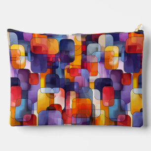 Modern paars geel geometrisch patroon etui