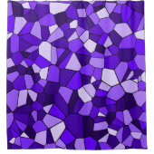 Modern Paars geometrisch mozaïekpatroon Douchegordijn (Voorkant)