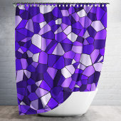 Modern Paars geometrisch mozaïekpatroon Douchegordijn