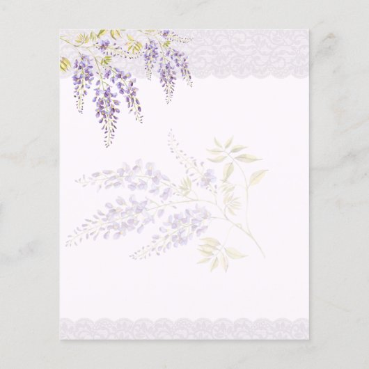 Modern Paars Gold Wisteria Lace RSVP (Achterkant)