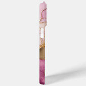 Modern Paars goudmarmer monogram op maat Case-Mate iPhone Case (Achterkant / Rechts)