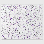 Modern Paars Grijs Terrazzo Patroon Cadeaupapier (Vlak)