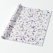 Modern Paars Grijs Terrazzo Patroon Cadeaupapier (Uitgerold)