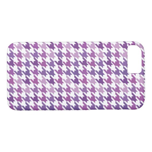 Modern Paars Houndstooth Pattern. Case-Mate iPhone Case (Achterkant (Horizontaal))