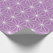 Modern Paars Japans geometrisch patroon Cadeaupapier (Hoek)