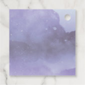 Modern Paars lavender Floral Waterverf Wedding Bedankjes Labels (Achterkant)