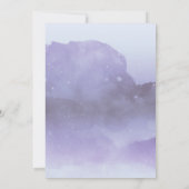 Modern Paars lavender Floral Waterverf Wedding Kaart (Achterkant)