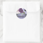 Modern Paars lavender Floral Waterverf Wedding Ronde Sticker (Tas)
