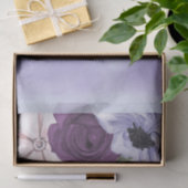 Modern Paars lavender Floral Waterverf Wedding Tissuepapier (Geschenk)