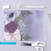 Modern Paars lavender Floral Waterverf Wedding Tissuepapier (Craft)