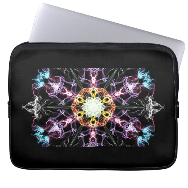 Modern Paars Mandala Laptop Sleeve (Voorkant)