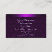 Modern Paars met Monogram Professional Stijlvol Visitekaartje (Achterkant)