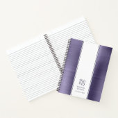 Modern Paars Monogram Zakelijk Notitieboek (Binnen)