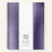 Modern Paars Monogram Zakelijk