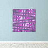 Modern Paars opgerold oproze golflengte Canvas Afdruk (Insitu (Houten vloer))