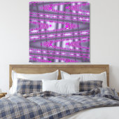 Modern Paars opgerold oproze golflengte Canvas Afdruk (Insitu (Slaapkamer))
