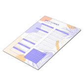 Modern Paars-Peach Daily Planner Notitieblok (Schuin)