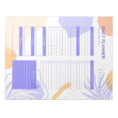 Modern Paars-Peach Daily Planner Notitieblok (Voorkant)