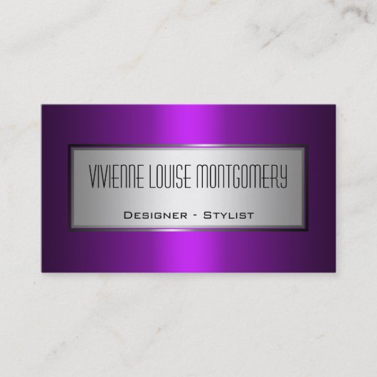 Modern Paars Professional Designer Visitekaartje (Voorkant)
