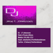 Modern Paars Professional DJ Visitekaartje (Voorkant / Achterkant)
