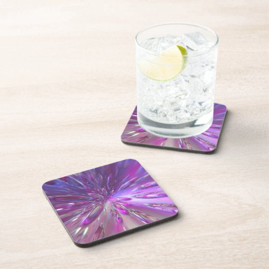 Modern Paars rism druplets stijlvol Bier Onderzetter (Rechterzijde)