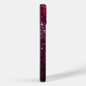 Modern Paars Roos Gold Glitter met monogram Case-Mate iPhone Case (Achterkant / Rechts)