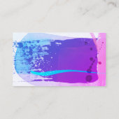 modern paars roze en blauw abstract kunstontwerp visitekaartje (Achterkant)