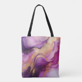 Modern Paars Roze en Goud- Tote Bag (Achterkant)