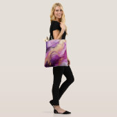 Modern Paars Roze en Goud- Tote Bag (Op model)