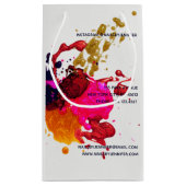 Modern Paars roze rood nippel Pools platter Klein Cadeauzakje (Achterkant)