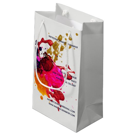 Modern Paars roze rood nippel Pools platter Klein Cadeauzakje (Achterkant Gekanteld)