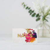 Modern Paars roze rood nippel Pools platter Visitekaartje (Staand voorkant)