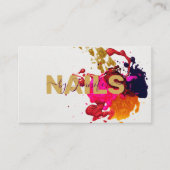 Modern Paars roze rood nippel Pools platter Visitekaartje (Voorkant)