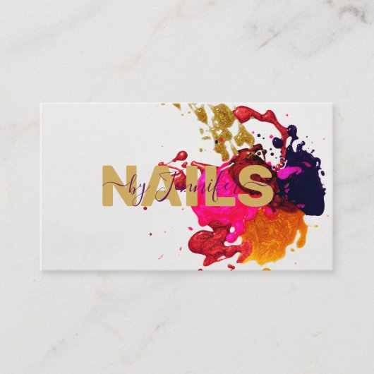 Modern Paars roze rood nippel Pools platter Visitekaartje (Voorkant)