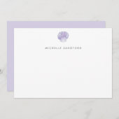 Modern Paars Seashell - Aangepast Notitiekaartje (Voorkant / Achterkant)